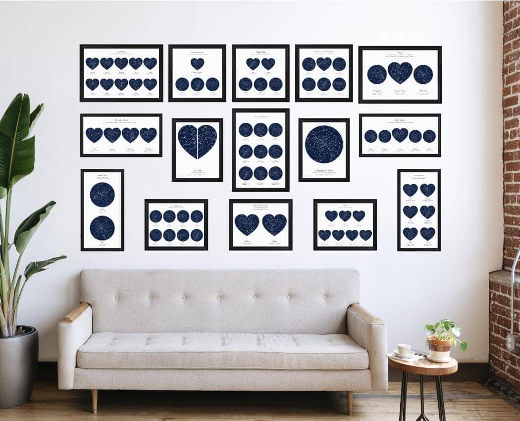 Star Map Art, Gallery Wall, Designed With Meaning