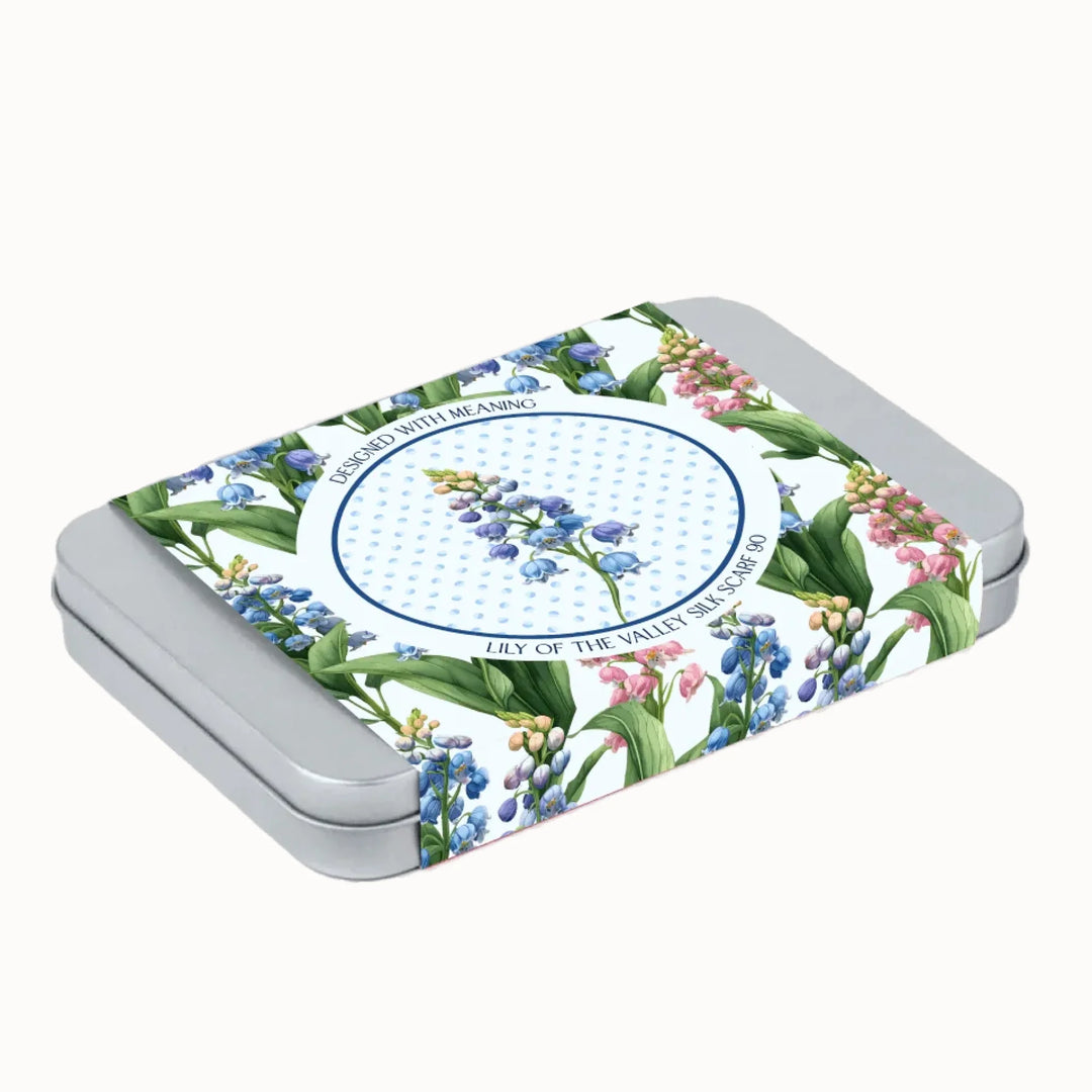 Lily of the Valley Flower Silk Scarf 90, Designed With Meaning