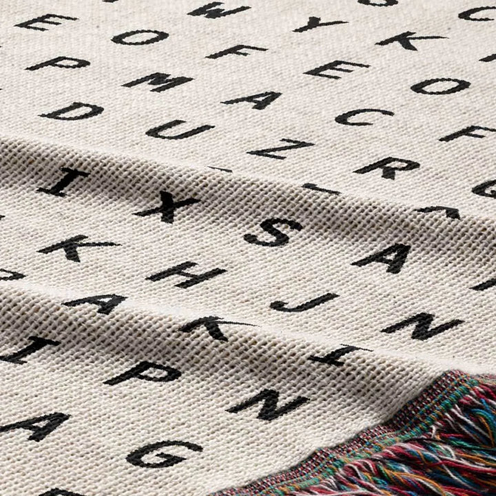 Hiking Word Search Studio Woven Throw Blanket, Designed With Meaning