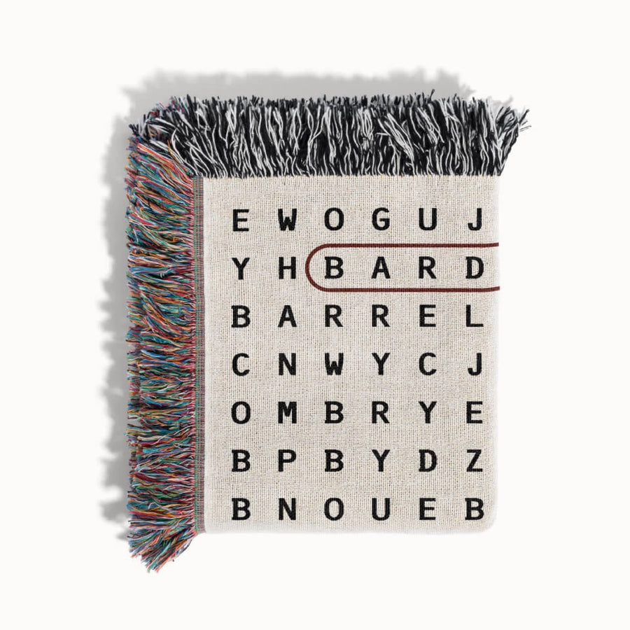 Bardstown, Kentucky Woven Blanket - Word Search Studio by Designed With Meaning
