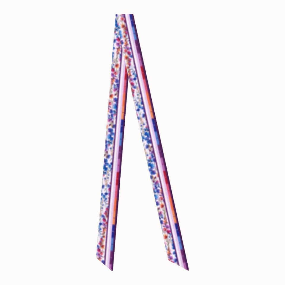 Larkspur Flower Silk Ribbon Scarf, Designed With Meaning